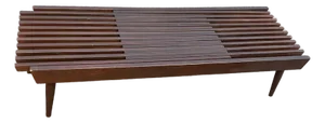 1960s Expanding Slat Bench Coffee Table