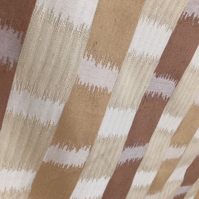 Contemporary Tyler Hall Cream Beige Pattern Fabric For Sale - Image 3 of 5