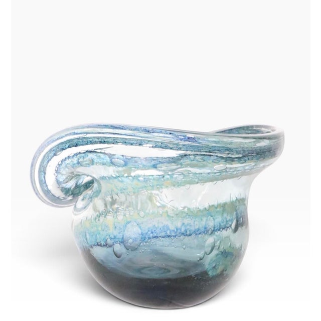 Large Organic Modern Art Glass Bowl by Josh Simpson C 1973 For Sale - Image 12 of 18