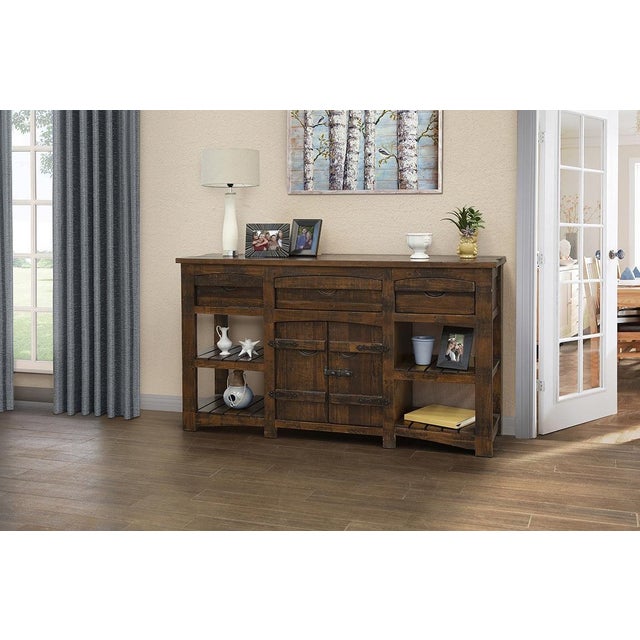 2020s Atlantic 3 Drawer / 2 Door Console Table - 67" For Sale - Image 5 of 6