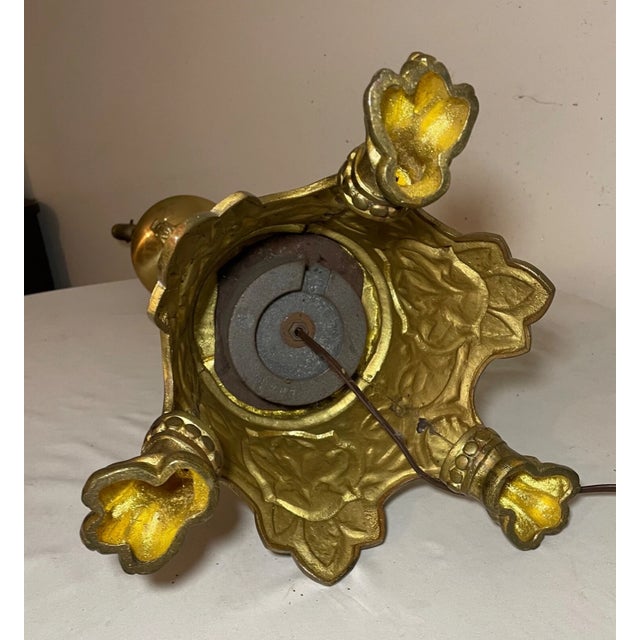 Huge Antique 1800's Ornate Bronze Religious Candle Holder Electric Floor Lamp For Sale - Image 17 of 17