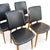 Dimensions: H85 x W42 x D46 cm Color: Black Materials: Wood Style: Scandinavian Magnificent set of 6 vintage dining...