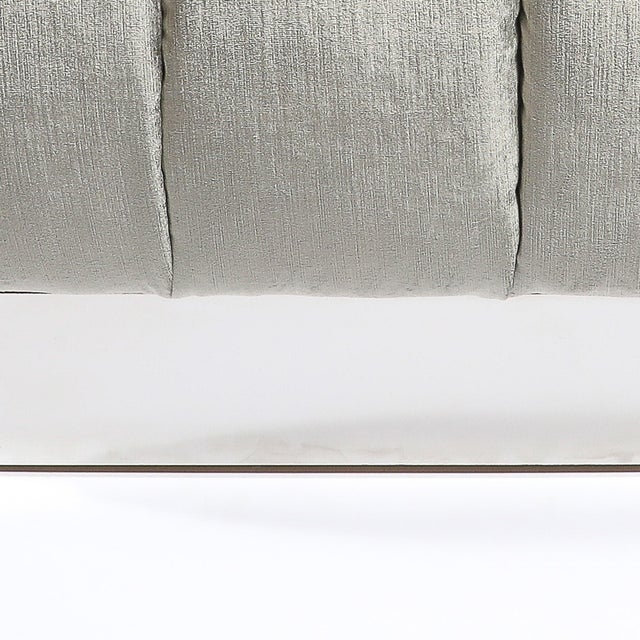 Mid-Century Harvey Probber 4-Piece Deep Tufted Modular Sofa in Platinum Velvet For Sale - Image 14 of 17