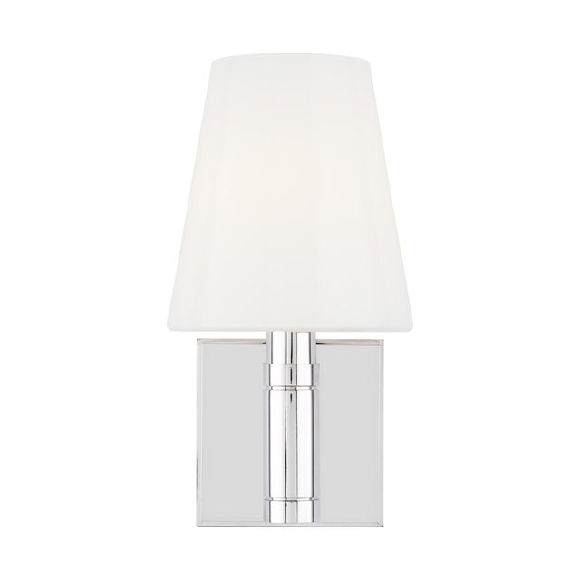 Transitional Thomas O'Brien by Visual Comfort Studio Beckham Classic Square Sconce, Silver For Sale - Image 3 of 3