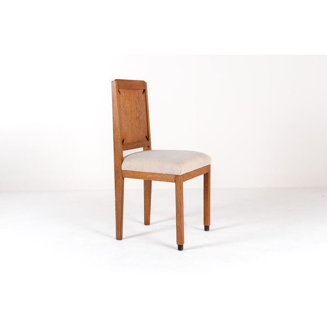Dutch Art Deco Chair with Upholstered Seat For Sale - Image 9 of 10