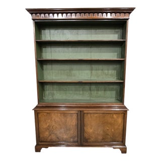 Mahogany Open Bookcase on Cupboard, 1880s For Sale