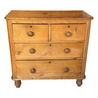 19th Century English Pine Chest of Drawers For Sale