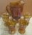 All 5 pieces, pitcher and matching 4 drinking glasses/goblets, are in excellent condition, PERFECT! with no cracks or...