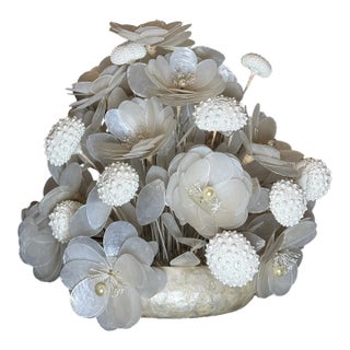 Unusual Shell Flower Arrangement For Sale