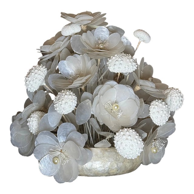 Unusual Shell Flower Arrangement For Sale