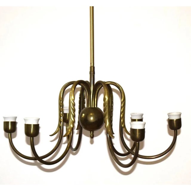 Viennese Modern Chandelier by Josef Frank, 1920s For Sale - Image 6 of 7