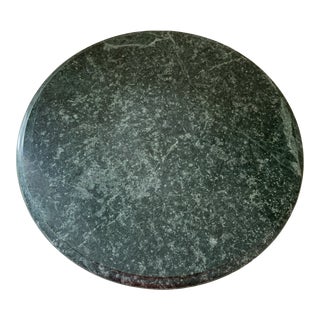Early 20th Century Large Green Marble Lazy Susan Tray For Sale