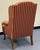 Late 20th Century Striped Upholstered Wingback Chairs- A Pair For Sale - Image 10 of 12