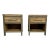 Organic Modern Rustic Wood Nightstands Pair For Sale