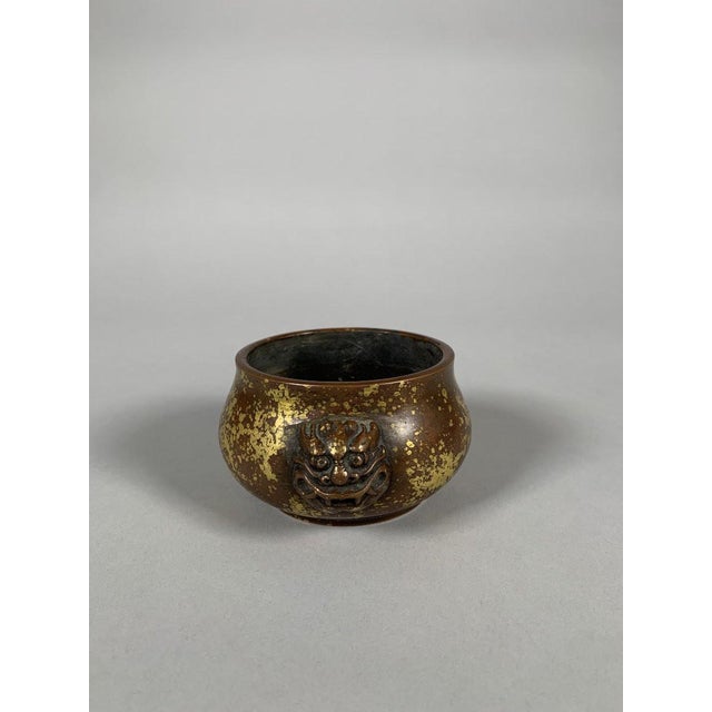 Bronze incense burner "gold Splash" Qianlong period (1735-1796) For Sale - Image 4 of 9