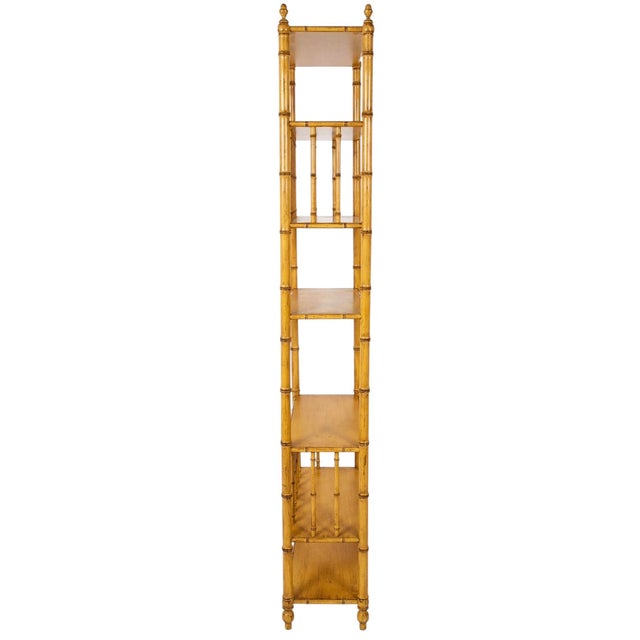 Mid-Century Faux Bamboo Etagere Shelving Unit by John Widdicomb For Sale In Washington DC - Image 6 of 9