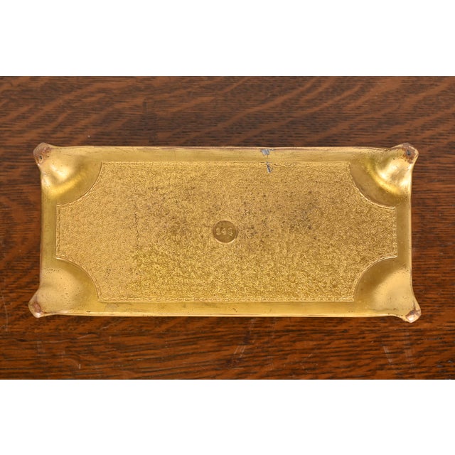 Tiffany & Co. Style Antique French Repousse Bronze Doré Jewelry Box For Sale - Image 10 of 12