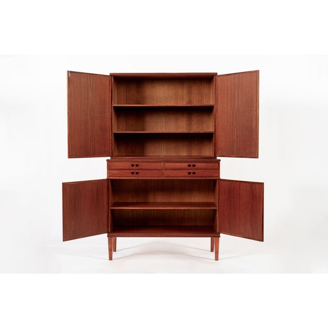 Mid-Century Modern Mid Century Danish Modern Teak Storage Cabinet, Circa 1960, Two-Piece For Sale - Image 3 of 15