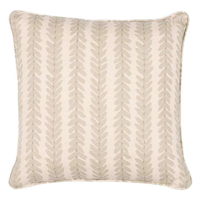 Modern Schumacher X Veere Grenney Woodperry 20" Pillow in Sage For Sale - Image 3 of 3