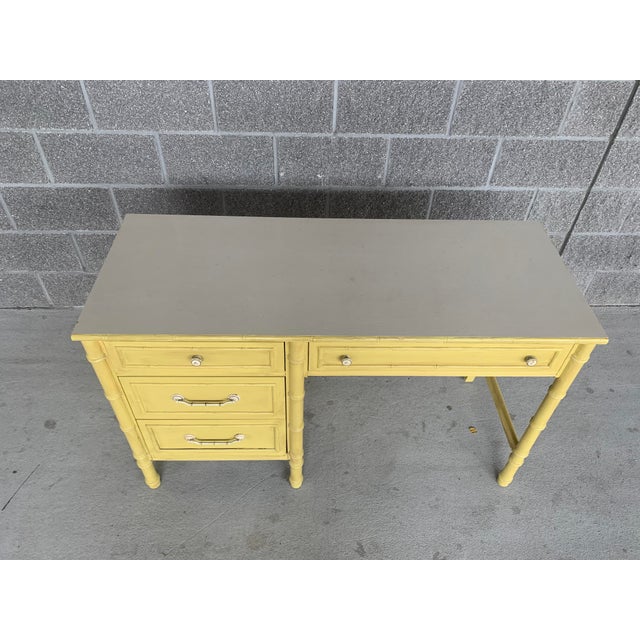 Vintage Henry Link Bali Hai Style Faux Bamboo Writing Desk Chairish