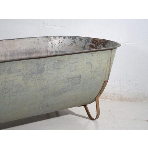 Antique Zinc Tub, 1900s For Sale - Image 4 of 9