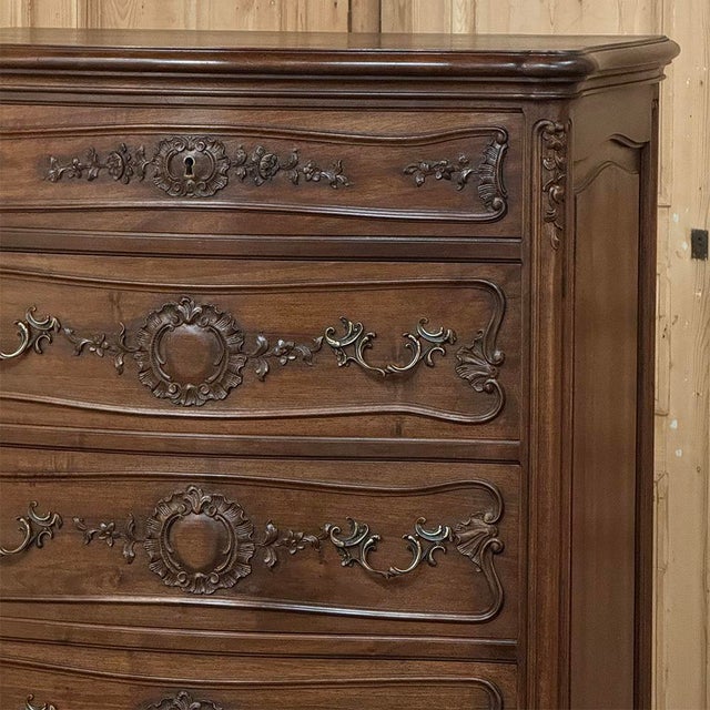 Louis XV Style French Solid Walnut Chiffoniere For Sale - Image 9 of 18