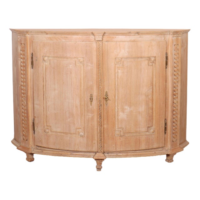 Swedish Bowfront Buffet in Pine For Sale