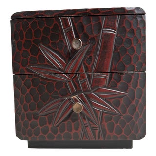 Kamakura Bori Haribako 針針 Bamboo Tansu Sewing Cabinet, Japan, 1970s For Sale