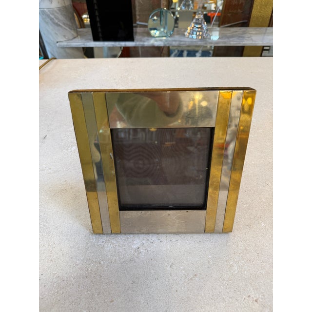 Christofle Silver-Plated and Brass Picture Frame For Sale In Los Angeles - Image 6 of 7
