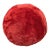 Cranberry Faux Fur Ball Pillow For Sale