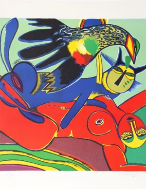 Corneille - Elle Se Donne a l'Ete Lithograph