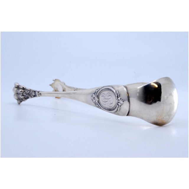 Silver Ice Tongs with Claws and Medallions For Sale - Image 3 of 8