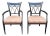 Pair of J. Widdicomb Neoclassical Partial Gilt Ebonized Wood Upholstered Armchairs For Sale