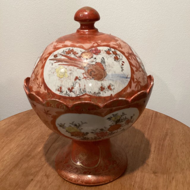 Antique Japanese Ko- Kutani Porcelain Serving Bowl Floral and Sado For Sale - Image 13 of 13