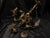 Neoclassical 19th Century Gilt-Bronze Three Arm Chandelier With Cherubs & Acanthus Leaves For Sale - Image 3 of 5