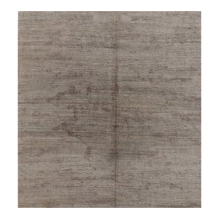 Rug & Kilim’s Modern Textural Rug in Neutral Taupe and Gray Tone-on-Tone -14x15 For Sale