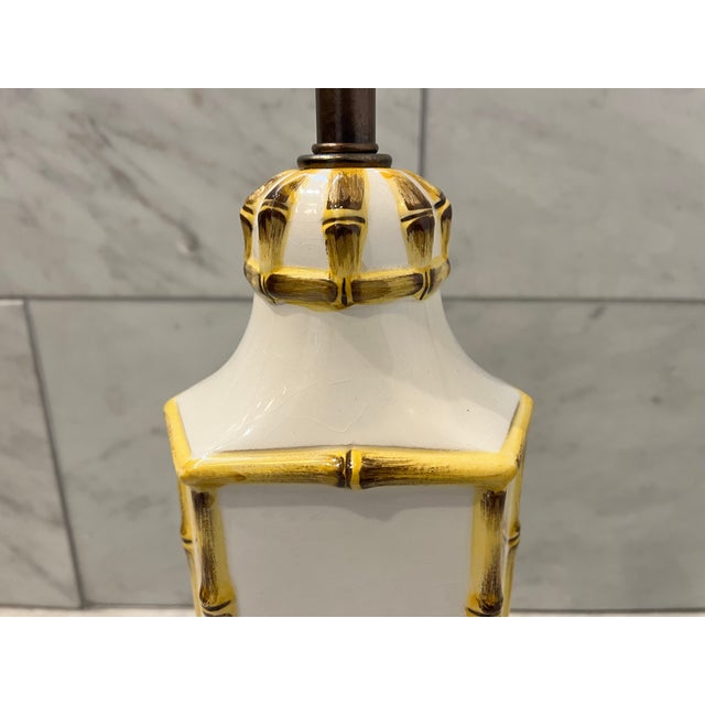 Mid 20th Century Palm Beach Bamboo Ceramic Frederick Cooper Lamp For Sale - Image 14 of 14