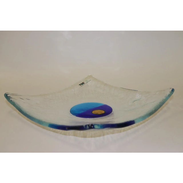 Itre Late 20th Century Mid-Century Murano Hand Cast Glass Dish For Sale - Image 4 of 12