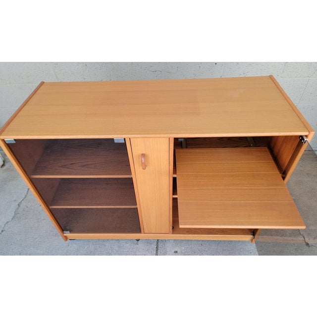 1970s Stereo Cabinet / Credenza Teak Danish Modern For Sale - Image 5 of 15