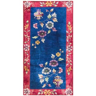 Antique Chinese Art Deco Rug-3' X 5'10" For Sale