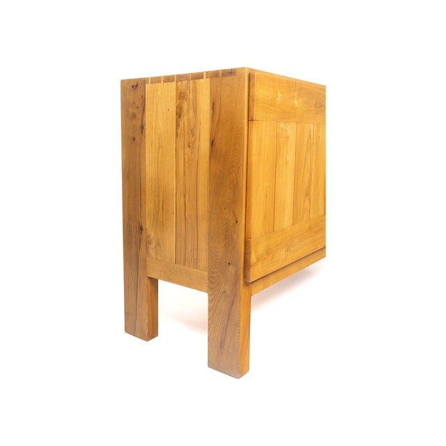 2-Door Buffet in Elm attributed to Maison Regain, 1970 For Sale - Image 9 of 16
