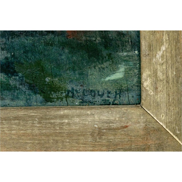 1936 Gordon McCouch Deserted Houses Modernist Landscape Oil on Board For Sale - Image 4 of 18