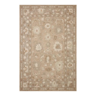 Chris Loves Julia x Loloi Dorothea Khaki / Dove 2'-3" x 3'-9" Accent Rug For Sale