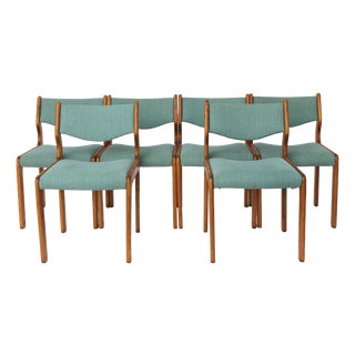 Vintage German Beech Dining Chairs, 1970s, Set of 6 For Sale