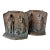 Antique Solid Bronze Embossed Bookends Depicting a Couple in Prayer Styled After the Angelus by Millet For Sale
