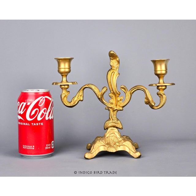 Antique French Rococo Gilt Bronze Candelabra This stunning candelabra exudes the opulence and grandeur of 19th century...