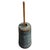 19thc painted blue butter churn from Pennsylvania in old grungy exterior with original wood churner stem/insert All...