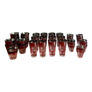 1960s Mercury Silver Fade Dorothy Thorpe Barware Set- 43 Pieces