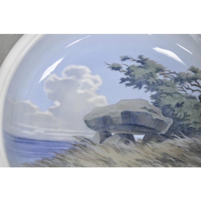 Vintage 1956 Royal Copenhagen Dolmen Denmark Porcelain 10" Bowl Landscape Scene For Sale In Philadelphia - Image 6 of 12