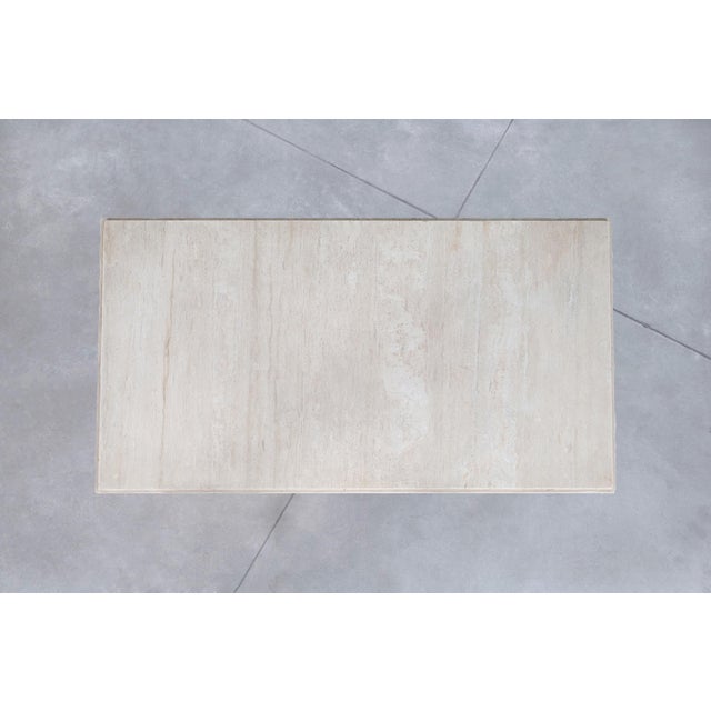 Italian Modern Live-Edge Travertine Coffee Table by Stone International For Sale - Image 11 of 13